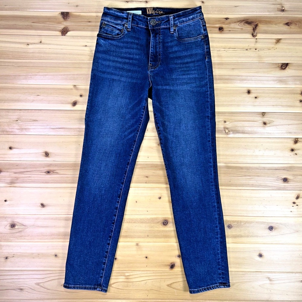 Kut From the Kloth Jeans Womens 0 Katy High Rise Ankle Straight Leg Denim Jeans